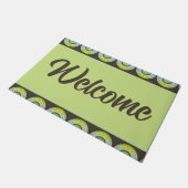 Donkerbruin Blauwgroen Blauw Deurmat (Schuin)