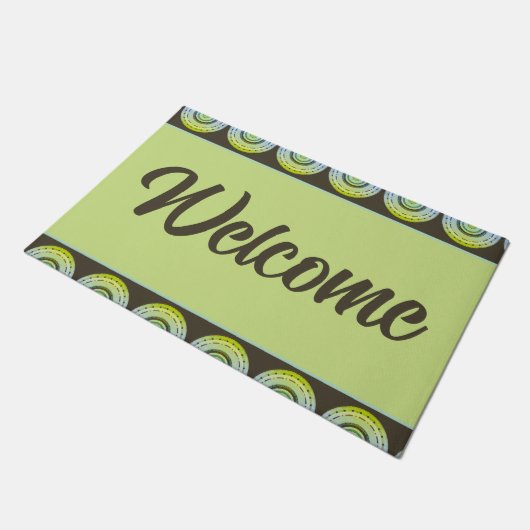 Donkerbruin Blauwgroen Blauw Deurmat (Schuin)