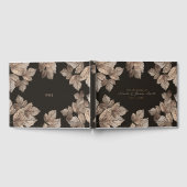 Donkerbruin & Brons bladeren rustieke herfst bruil Gastenboek (Volledig)