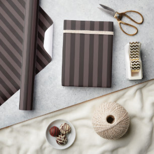 Donkerbruin & Bruine Steen Strepen Cadeaupapier