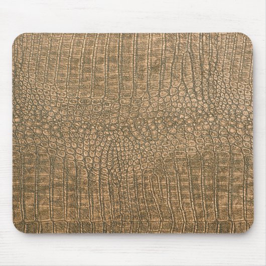 Donkerbruin Crocodile Leather Texture Design Muismat (Voorkant)