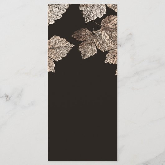 Donkerbruin- en bronbladmenu Robuuste Herfst Menu (Achterkant)
