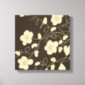 Donkerbruin en crème canvas afdruk (Voorkant)