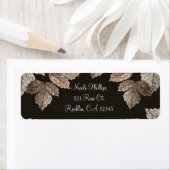 Donkerbruin en gelaatzoolbladeren Uitnodiging Etiket (Insitu)