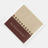 Donkerbruin en goud servet (Hoek)