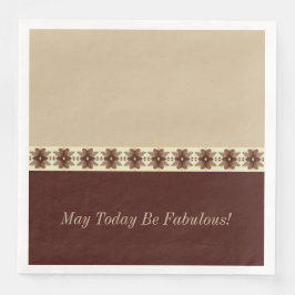 Donkerbruin en goud servet