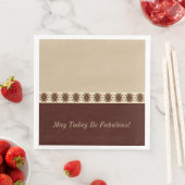 Donkerbruin en goud servet (Insitu)