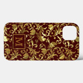 Donkerbruin en gouden  Damaskers Case-Mate iPhone Case (Achterkant (horizontaal))