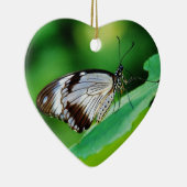 Donkerbruin en grijze vlinder keramisch ornament (Rechts)