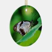 Donkerbruin en grijze vlinder keramisch ornament (Rechts)