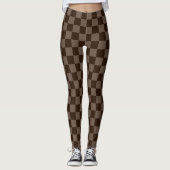 Donkerbruin en kathodehoekbord leggings (Voorkant)