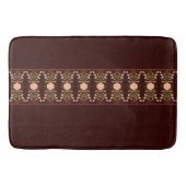 Donkerbruin en peach badmat (Voorkant)