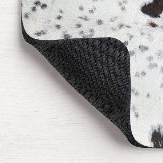 Donkerbruin en wit gevlekte Koeienhuiden Muismat (Hoek)