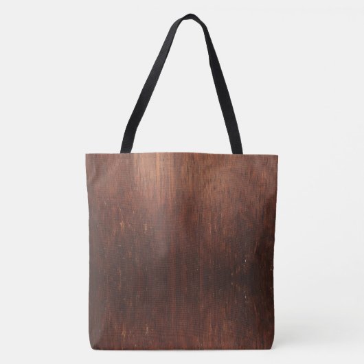 Donkerbruin Faux Hood Tote Bag (Voorkant)