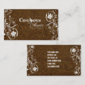 Donkerbruin geboost leder en kant Visitekaartje (Voorkant / Achterkant)