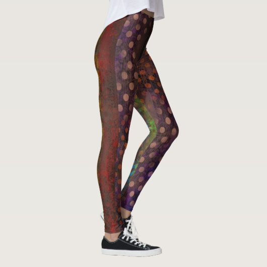 Donkerbruin gevlekt leggings (Rechts)