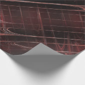 Donkerbruin gevoerde geruite statement piece cadeaupapier (Hoek)