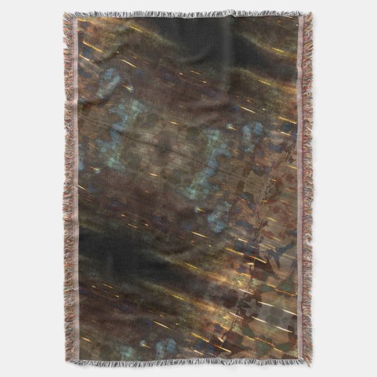 Donkerbruin grijs blauw deken (Voorkant Verticaal)