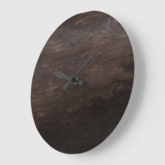 Donkerbruin hout Acrylwand Grote Klok (Hoek)