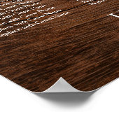 Donkerbruin hout en licht opvangrooster poster (Hoek)