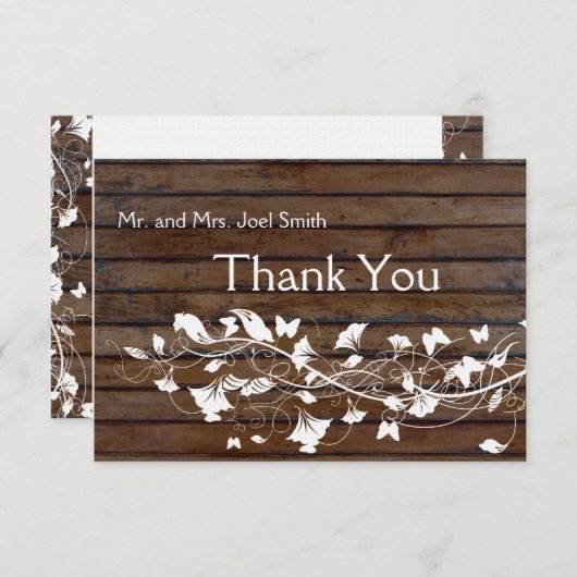 Donkerbruin hout Kijk wit Florence bedankt je kaar (Voorkant / Achterkant)