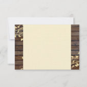 Donkerbruin hout vlak dank u uw kaart met envelopp (Achterkant)