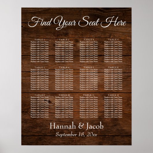 Donkerbruin hout, weddenschappen poster (Voorkant)