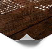 Donkerbruin hout, weddenschappen poster (Hoek)