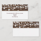 Donkerbruin hout — witte-opvangkaart informatiekaartje (Voorkant / Achterkant)