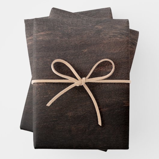 Donkerbruin houten rioolpapier met platte vellen p (In situ)