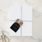 Donkerbruin, koffiecaramel en beige herfst cadeaulabel (Met Touw)