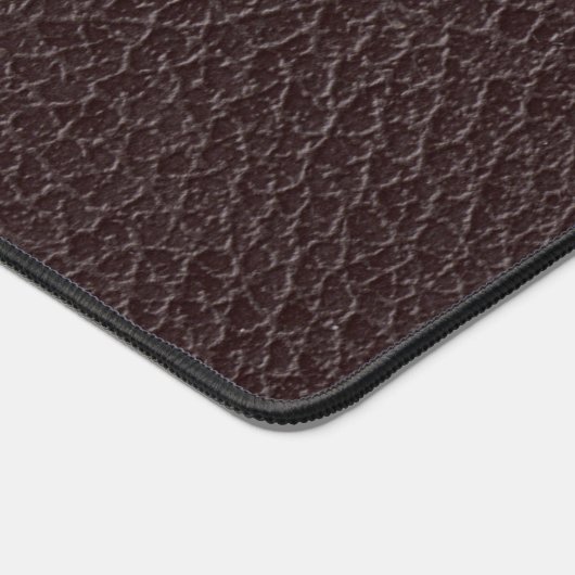 Donkerbruin kunstleder bureaumat (Hoek)