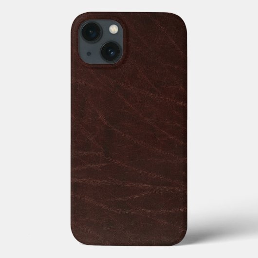 Donkerbruin leder Case-Mate iPhone case (Achterkant)