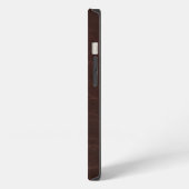 Donkerbruin leder iPhone hoesje (Linkerkant)
