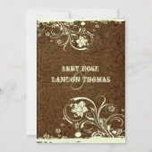 Donkerbruin leder met weddenschap kaart (Achterkant)