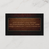 Donkerbruin leder ziet er bruin label uit (Achterkant)