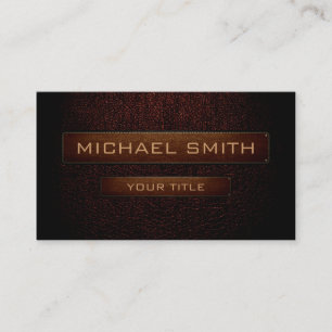 Donkerbruin leder ziet er bruin label uit