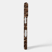Donkerbruin leereffect patroon Case-Mate iPhone case (Achterkant / Rechts)
