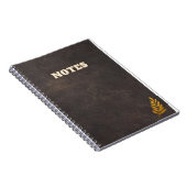 donkerbruin leren notitieboek (Rechterzijde)