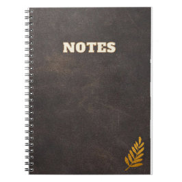 donkerbruin leren notitieboek