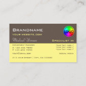 Donkerbruin Lichtgeel met Logo Professional Visitekaartje (Achterkant)