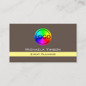 Donkerbruin Lichtgeel met Logo Professional Visitekaartje (Voorkant)