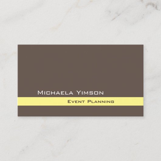 Donkerbruin Lichtgeel met Photo Professional Visitekaartje (Voorkant)