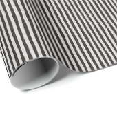 Donkerbruin & Lichtgrijs Scheve Strepen Cadeaupapier (Rol Hoek)