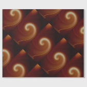 Donkerbruin lichtspiraal cadeaupapier (Vlak)