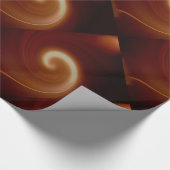 Donkerbruin lichtspiraal cadeaupapier (Hoek)