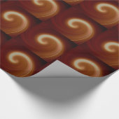 Donkerbruin lichtspiraal cadeaupapier (Hoek)