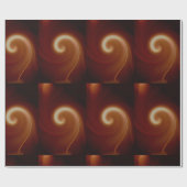 Donkerbruin lichtspiraal cadeaupapier (Vlak)