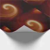 Donkerbruin lichtspiraal cadeaupapier (Hoek)