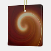 Donkerbruin lichtspiraal keramisch ornament (Links)